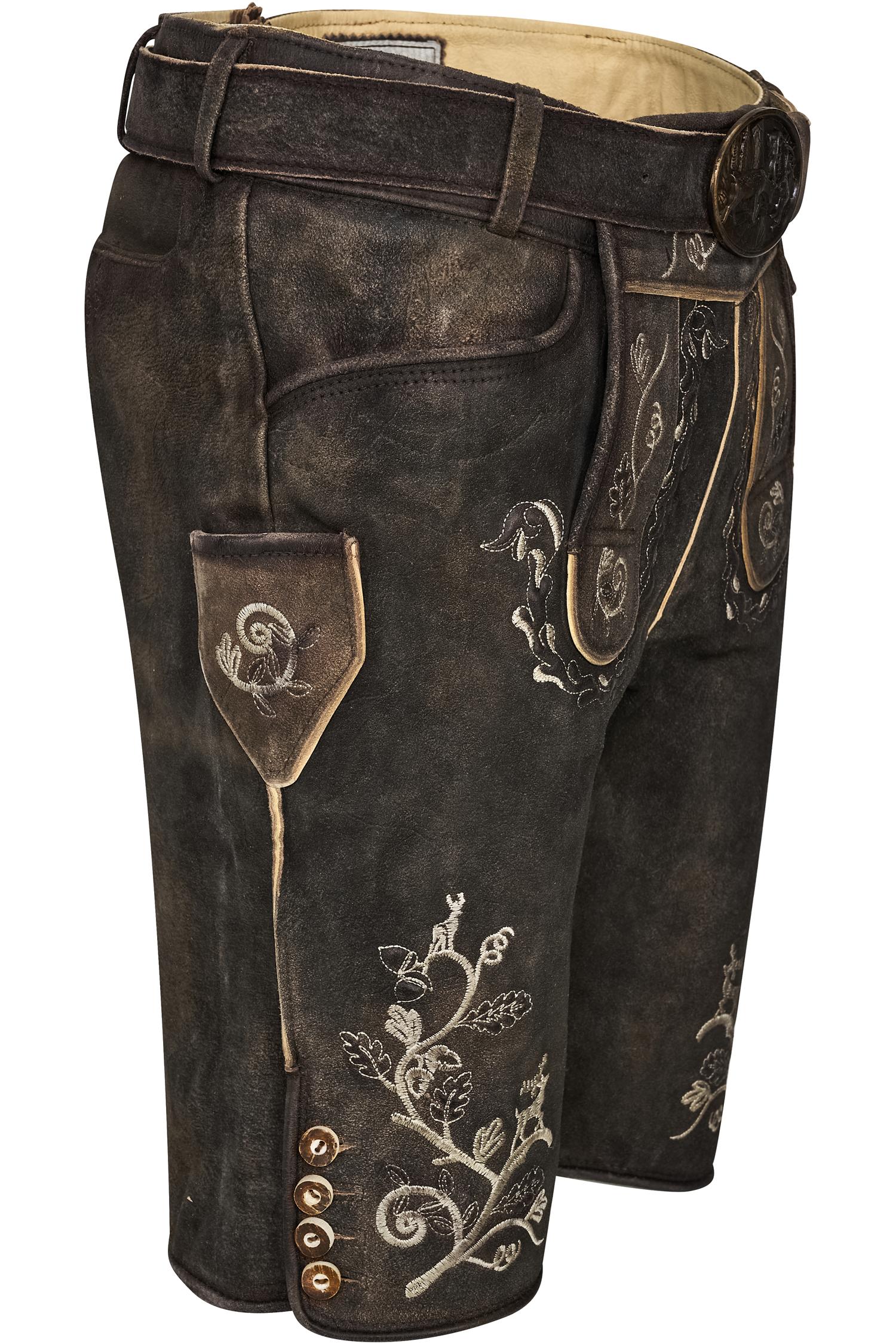 Graue Gamsbock Lederhose Lemuel